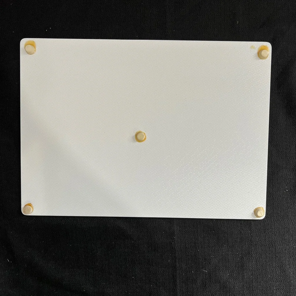 Vintage White Glass Floral Cutting Board Counter Saver Wildflower 14x10 Retro